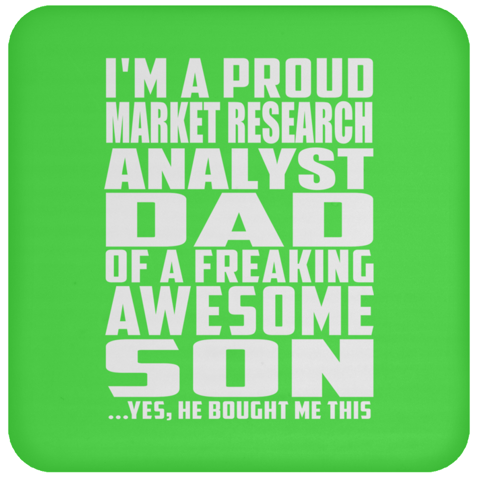 Proud Market Research Analyst Dad Of Awesome Son - Drink Coaster