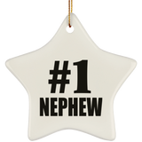 Number One #1 Nephew - Star Ornament