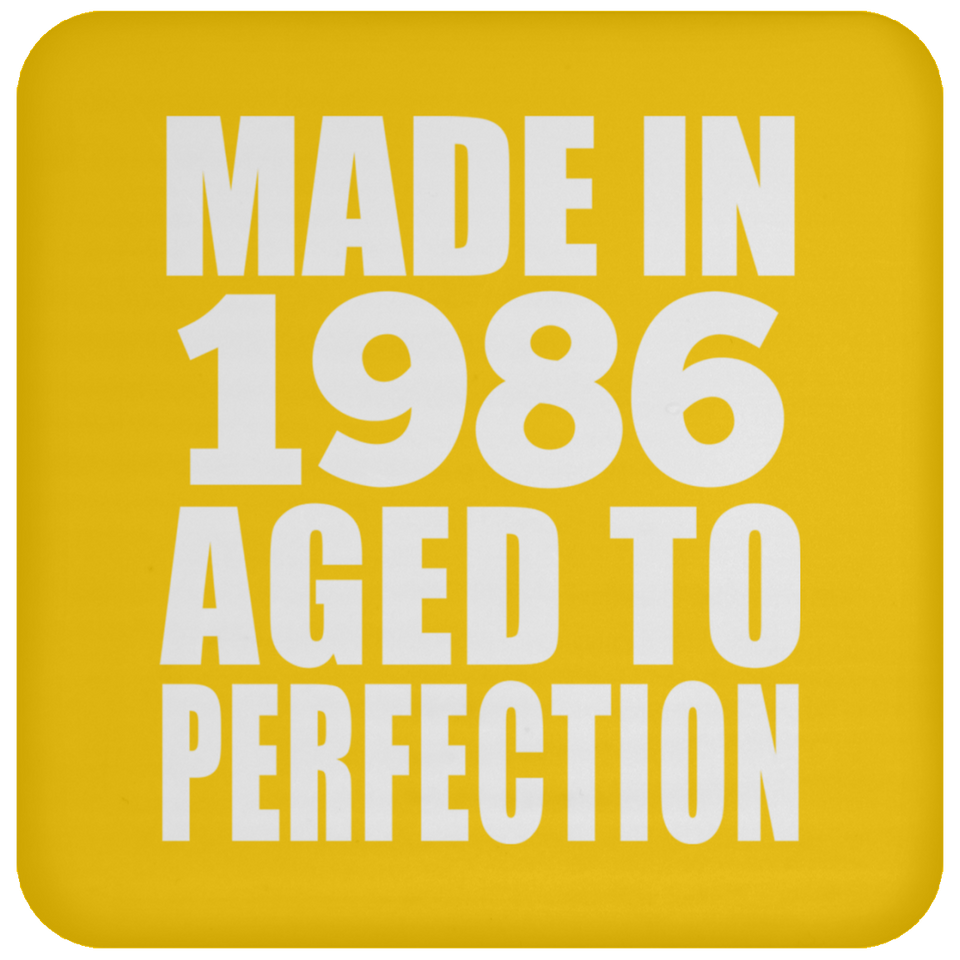 38th Birthday Made In 1986 Aged to Perfection - Drink Coaster