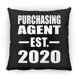 Purchasing Agent Established EST. 2020 - Throw Pillow Black