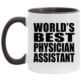 World's Best Physician Assistant - 11oz Accent Mug Black