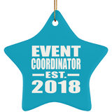 Event Coordinator Established EST. 2018 - Star Ornament