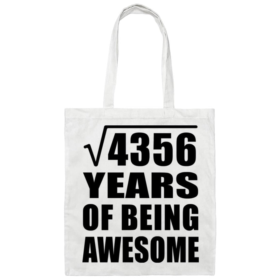 66th Birthday Square Root of 4356 Years of Being Awesome - Tote Bag White
