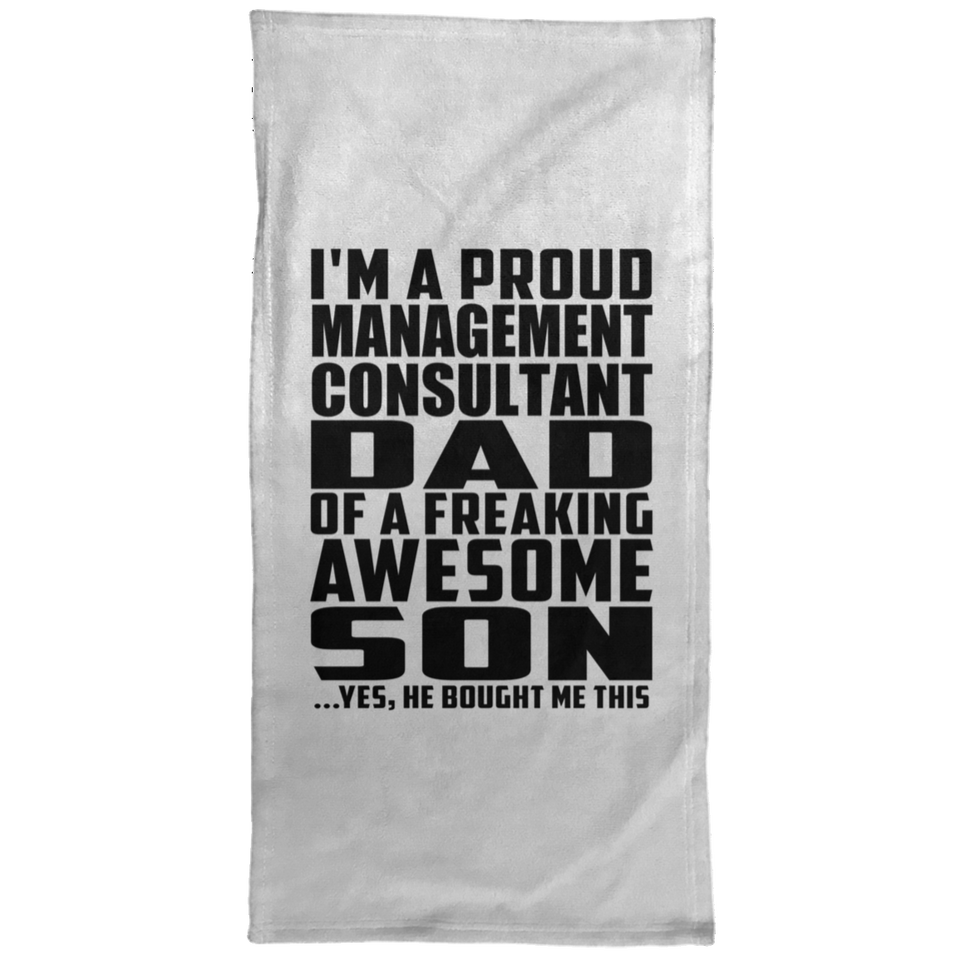 Proud Management Consultant Dad Of Awesome Son - Hand Towel