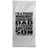 Proud Management Consultant Dad Of Awesome Son - Hand Towel