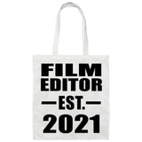 Film Editor Established EST. 2021 - Tote Bag White