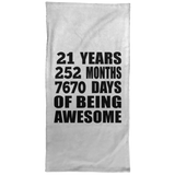 21st Birthday 21 Years 252 Months 7670 Days Of Awesome - Hand Towel