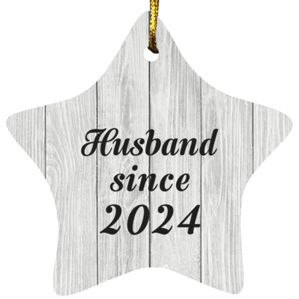 Husband Since 2024 - Star Ornament F