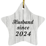 Husband Since 2024 - Star Ornament F