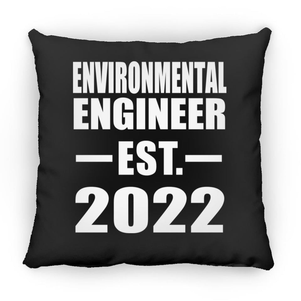Environmental Engineer Established EST. 2022 - Throw Pillow Black