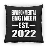 Environmental Engineer Established EST. 2022 - Throw Pillow Black