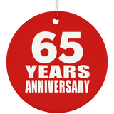 65th Anniversary 65 Years Anniversary - Circle Ornament