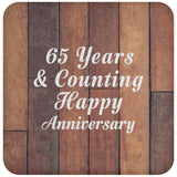 Happy 65th Anniversary 65 Years & Counting - Drink Coaster E