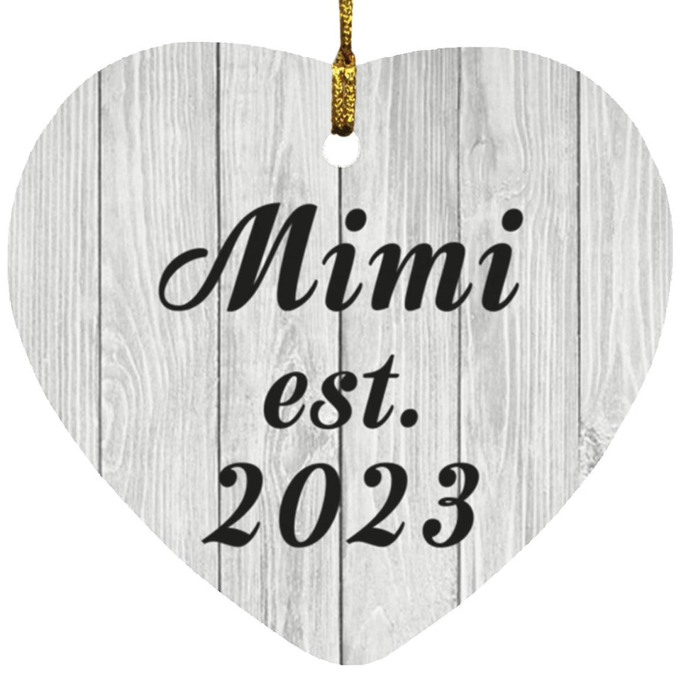 Mimi Established Est. 2023 - Heart Ornament F