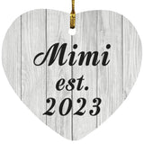 Mimi Established Est. 2023 - Heart Ornament F