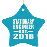 Stationary Engineer Established EST. 2018 - Star Ornament