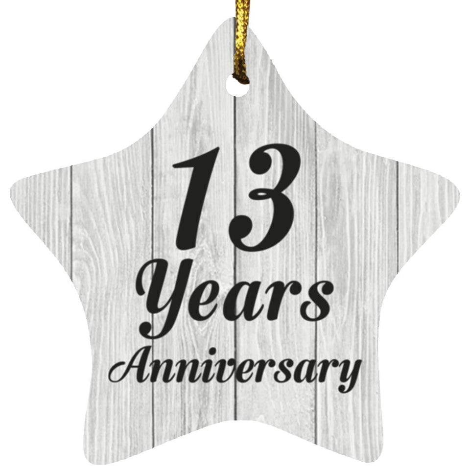 13th Anniversary 13 Years Anniversary - Star Ornament F