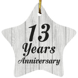 13th Anniversary 13 Years Anniversary - Star Ornament F