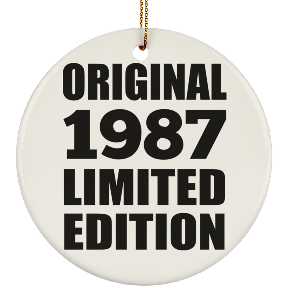 37th Birthday Original 1987 Limited Edition - Circle Ornament