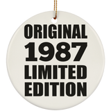 37th Birthday Original 1987 Limited Edition - Circle Ornament
