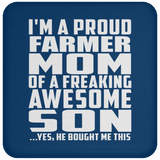 Proud Farmer Mom Of Awesome Son - Drink Coaster