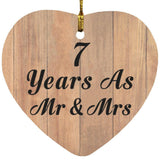 7 Years As Mr & Mrs - Heart Ornament C