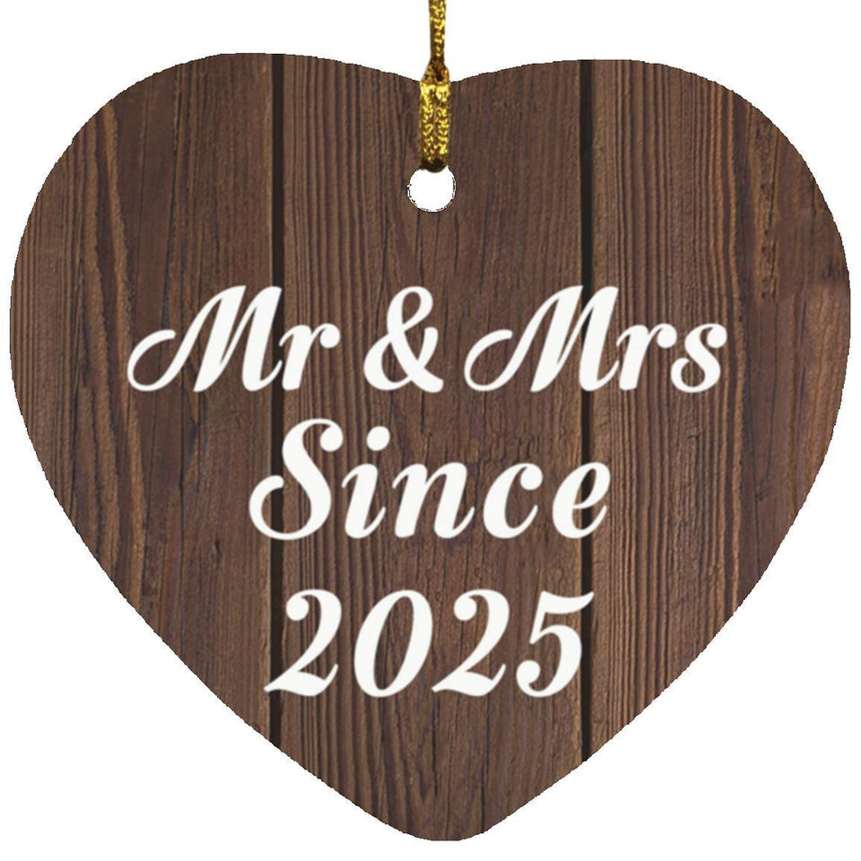 Anniversary Mr & Mrs Since 2025 - Heart Ornament D