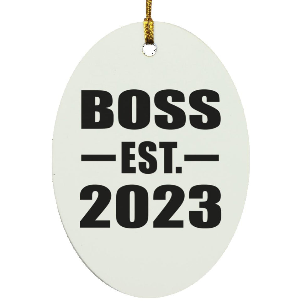 Boss Established EST. 2023 - Oval Ornament