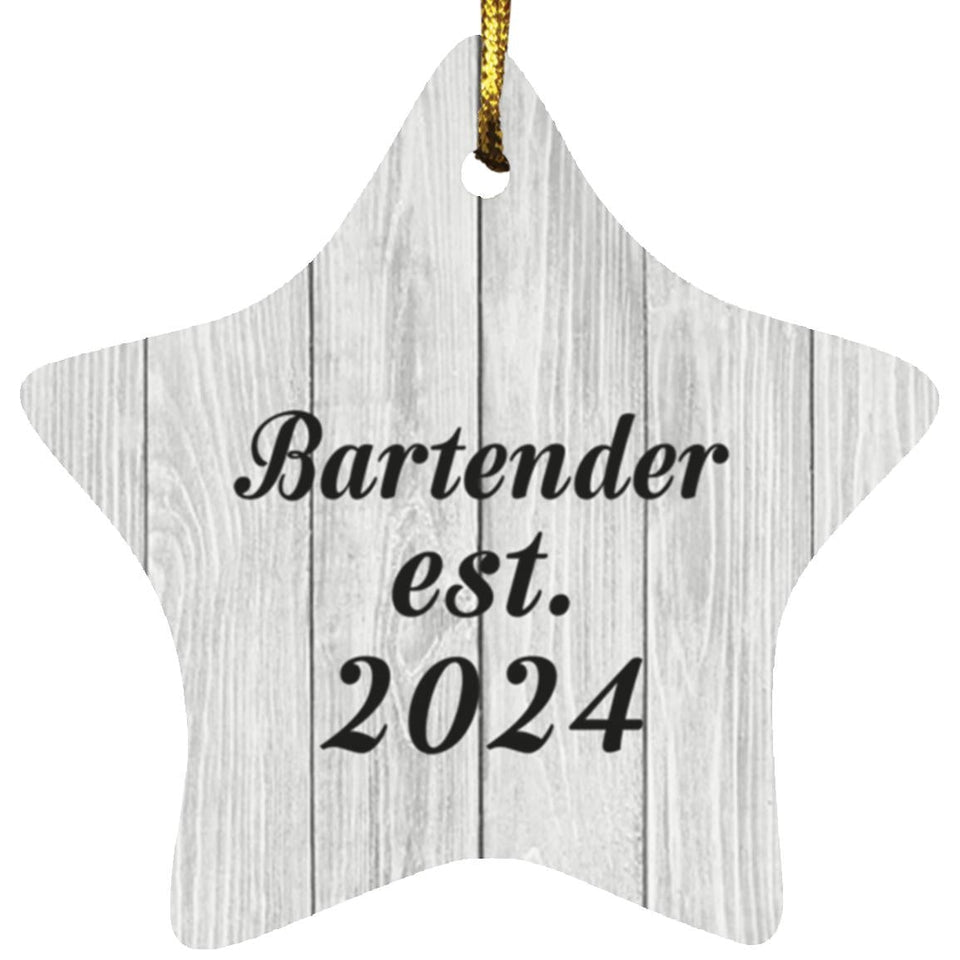 Bartender Established Est. 2024 - Star Ornament F