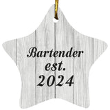 Bartender Established Est. 2024 - Star Ornament F