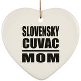 Slovensky Cuvac Mom - Heart Ornament