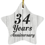 34th Anniversary 34 Years Anniversary - Star Ornament F