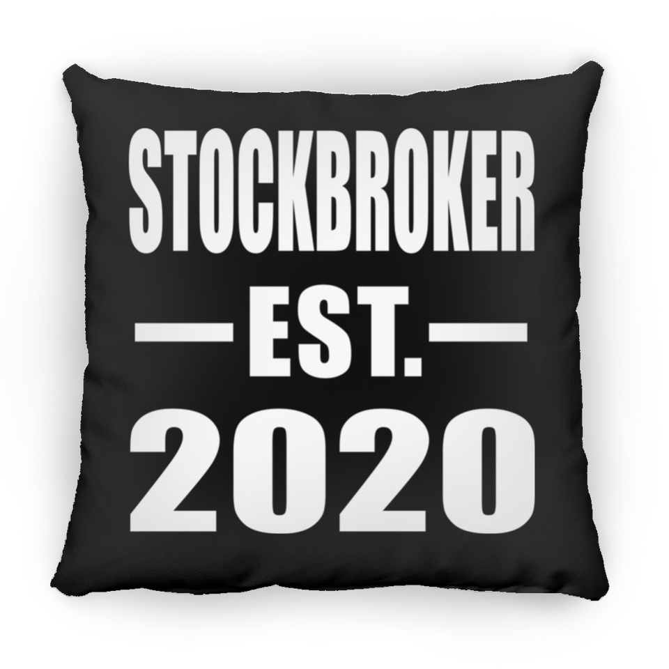 Stockbroker Established EST. 2020 - Throw Pillow Black