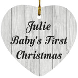 Julie Baby's First Christmas - Heart Ornament F