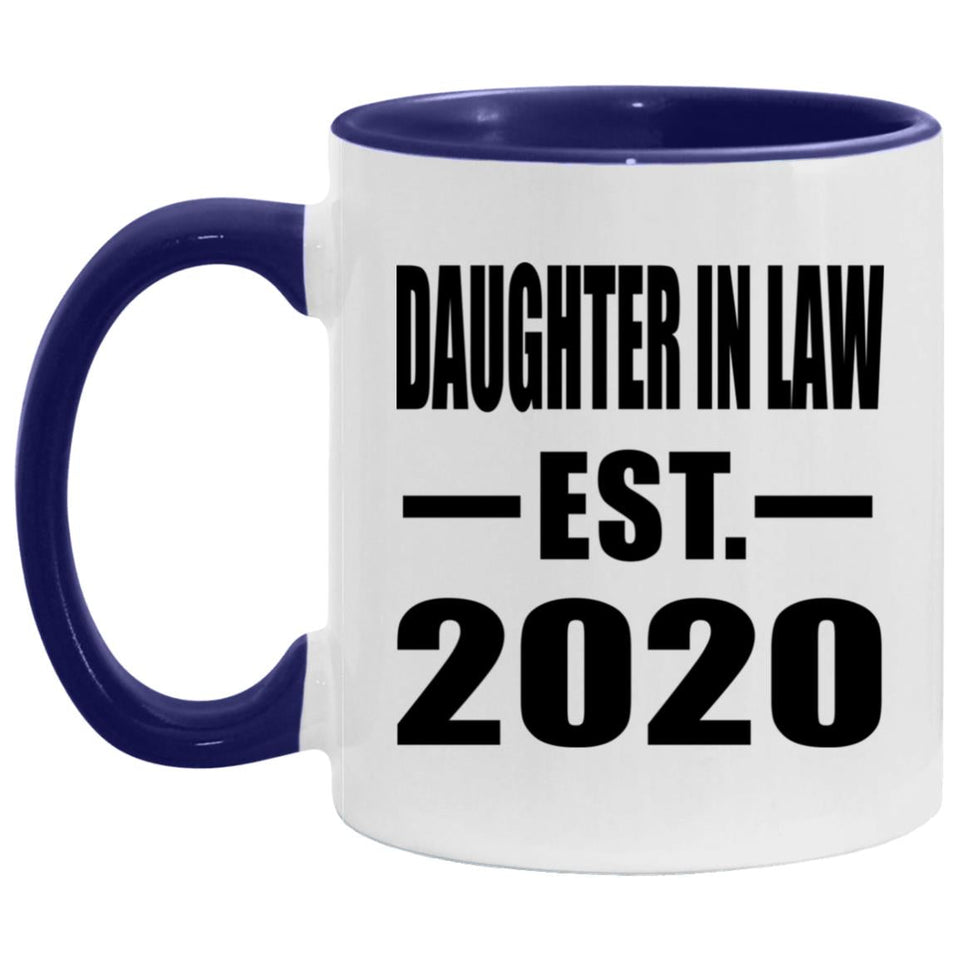 Daughter In Law Established EST. 2020 - 11oz Accent Mug Purple