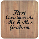 First Christmas As Mr & Mrs Graham - Drink Coaster C