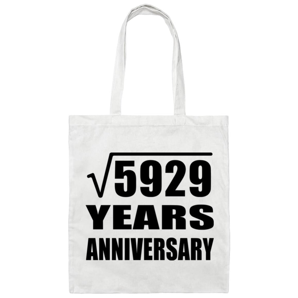 77th Anniversary Square Root of 5929 Years Anniversary - Tote Bag White