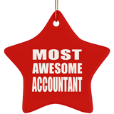 Most Awesome Accountant - Star Ornament