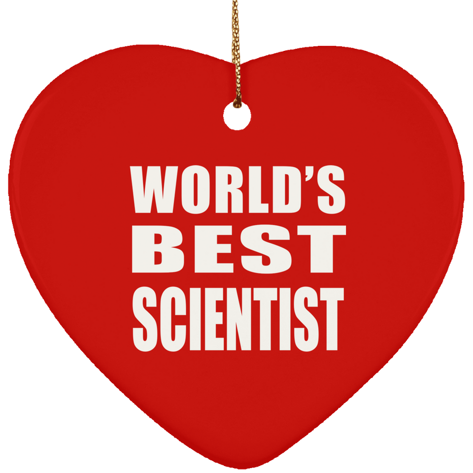 World's Best Scientist - Heart Ornament