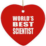 World's Best Scientist - Heart Ornament