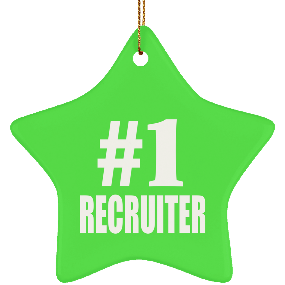 Number One #1 Recruiter - Star Ornament
