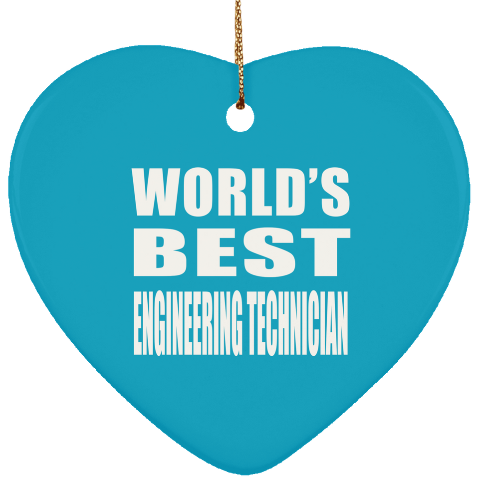 World's Best Engineering Technician - Heart Ornament