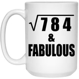 28th Birthday Square Root of 784 & Fabulous - 15oz Coffee Mug