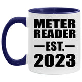 Meter Reader Established Est. 2023 - 11oz Accent Mug Purple