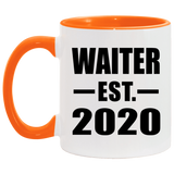 Waiter Established EST. 2020 - 11oz Accent Mug Orange