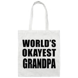 World's Okayest Grandpa - Tote Bag White