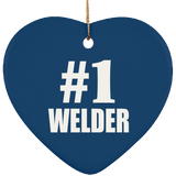 Number One #1 Welder - Heart Ornament