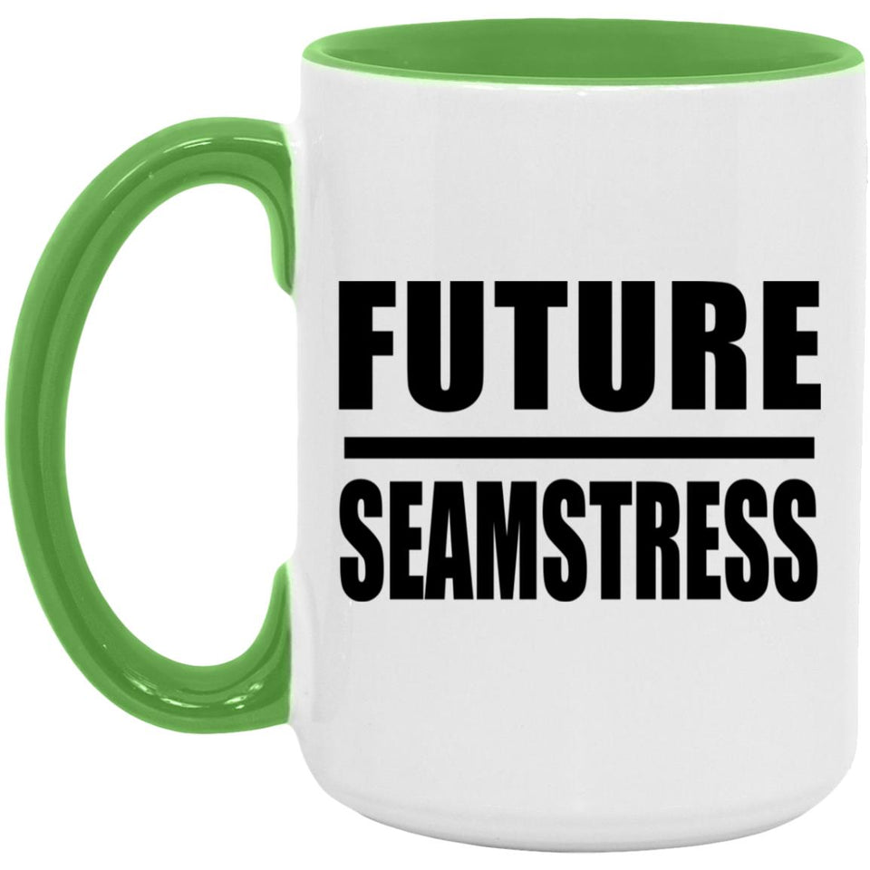 Future Seamstress - 15oz Accent Mug Green