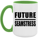 Future Seamstress - 15oz Accent Mug Green