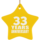 33rd Anniversary 33 Years - Star Ornament